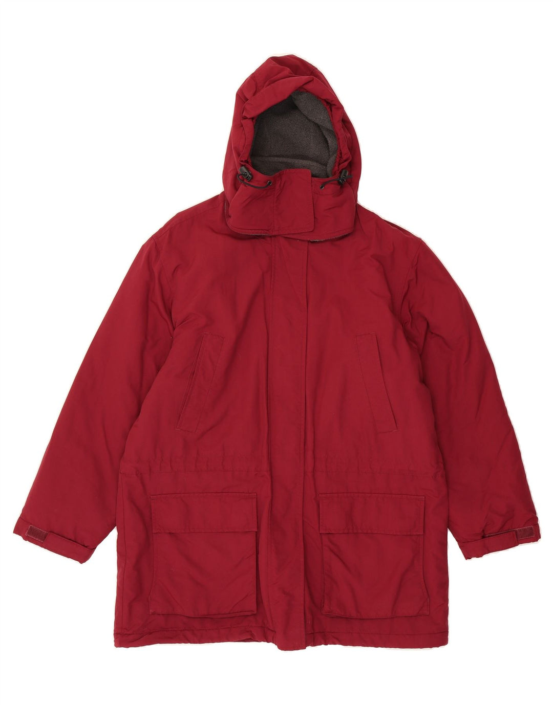 LANDS END Womens Regular Fit Windbreaker Coat UK 14/16 Large Burgundy Vintage Lands End and Second-Hand Lands End from Messina Hembry 