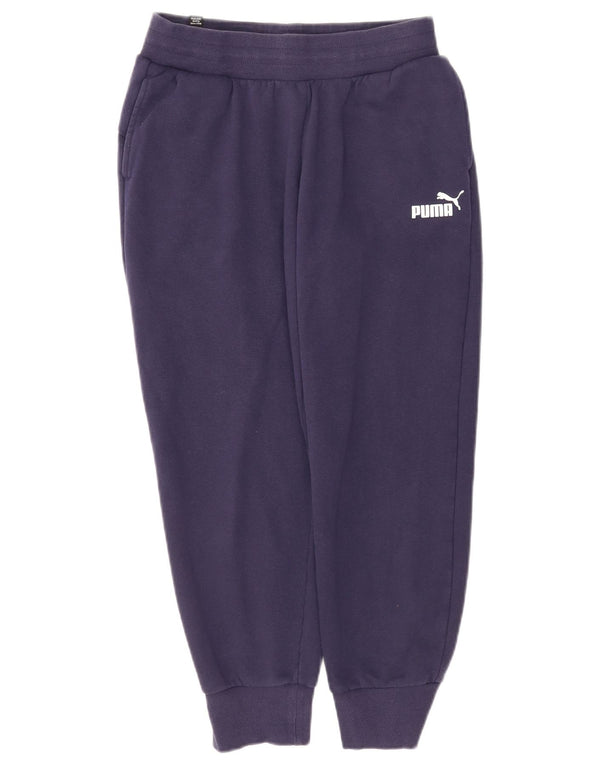 Puma Womens Tracksuit Trousers Joggers UK 10 Small  Navy Blue Cotton
