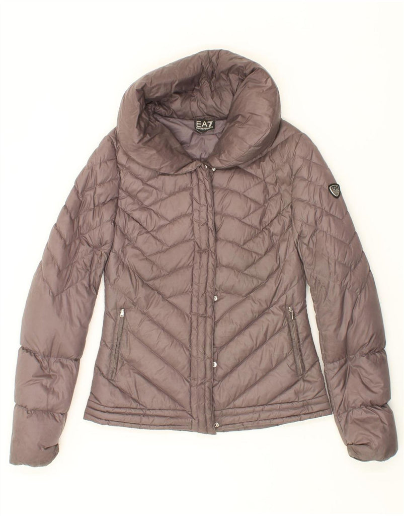 EMPORIO ARMANI Womens Padded Jacket UK 6 XS Grey Polyester Vintage Emporio Armani and Second-Hand Emporio Armani from Messina Hembry 