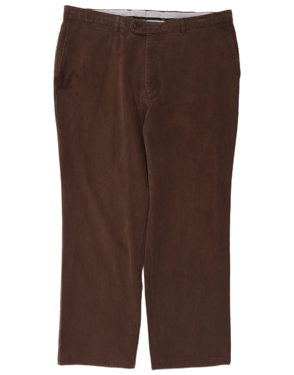 Bugatti Mens Regular Fit Chino Trousers IT 56 3XL W40 L29 Brown Cotton