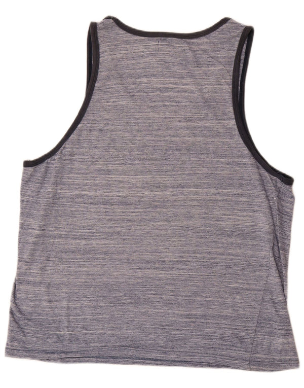 Pierre Cardin Mens Vest Top 2XL Blue Flecked Cotton