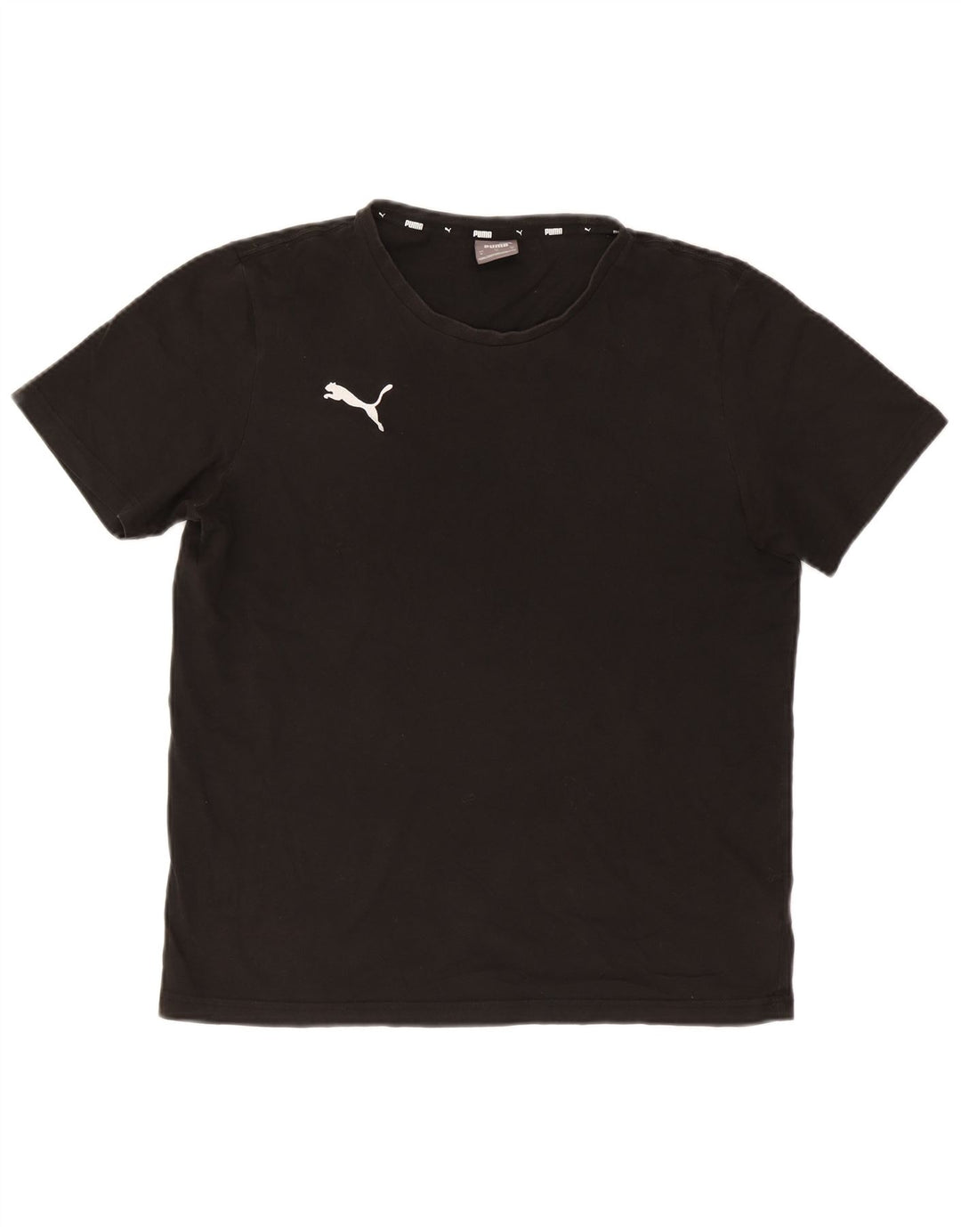 Puma Mens T-Shirt Top Medium Black Cotton