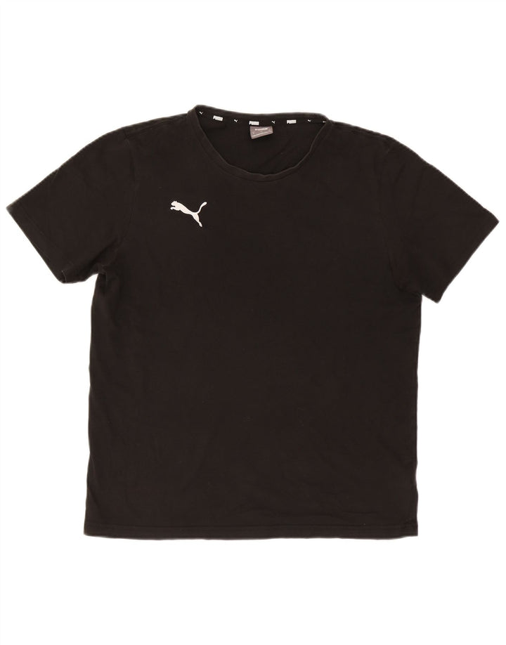 Puma Mens T-Shirt Top Medium Black Cotton