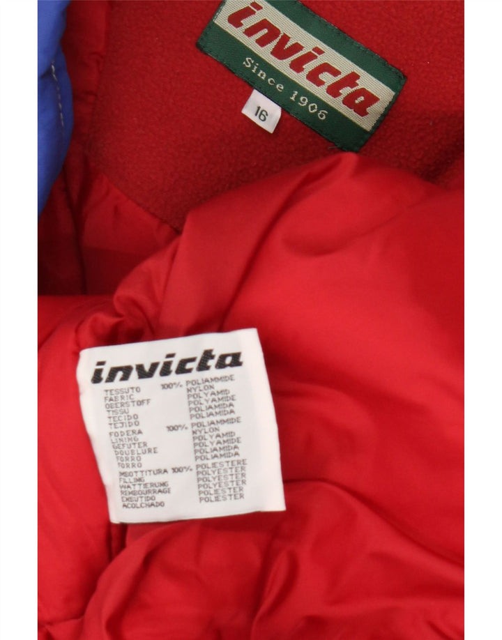 Invicta Boys Ski Jumpsuit 15-16 Years W32  L28 Blue Colourblock Polyamide