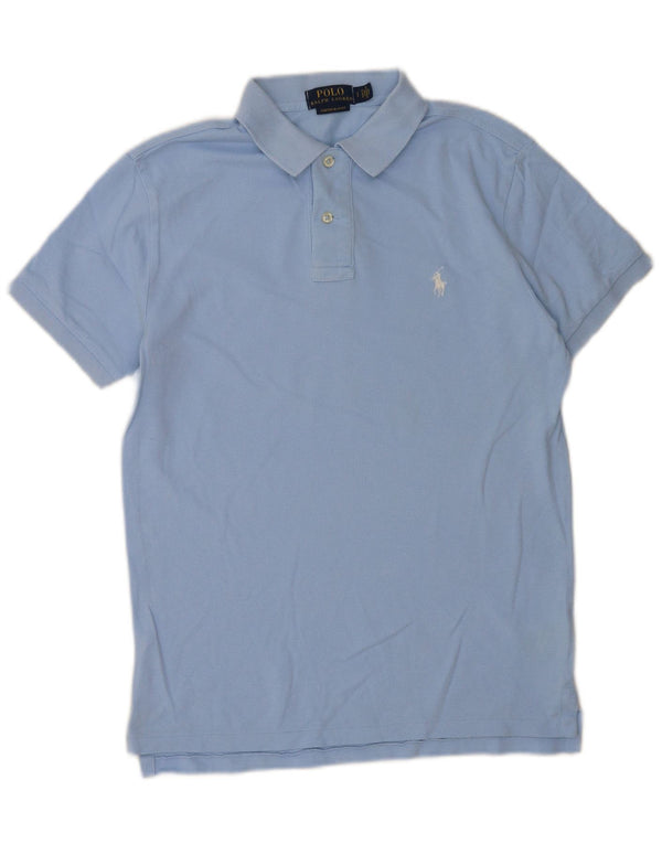 POLO RALPH LAUREN Mens Custom Slim Fit Polo Shirt Small Blue Cotton