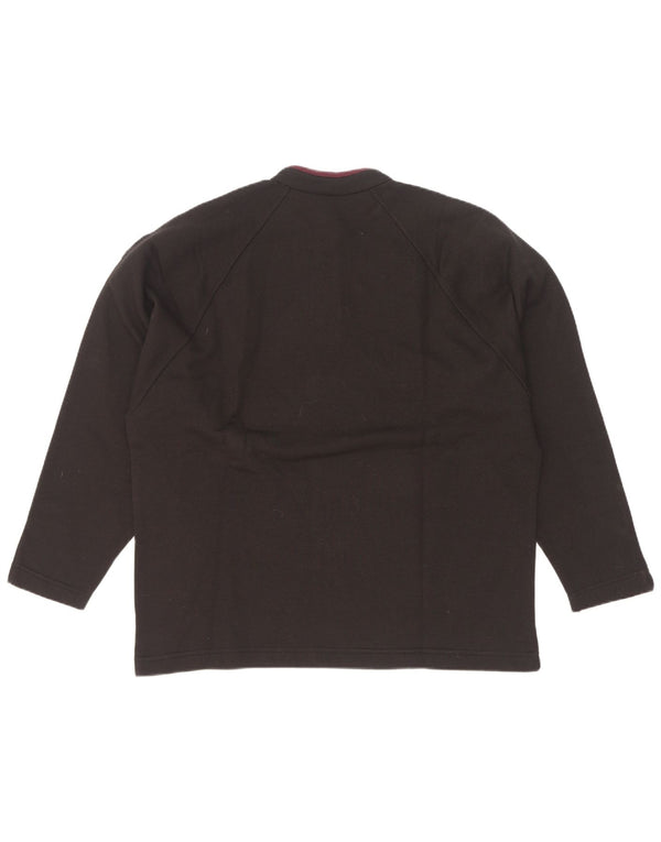 Campagnolo Womens Oversized Graphic Sweatshirt Jumper UK 16 Large Black