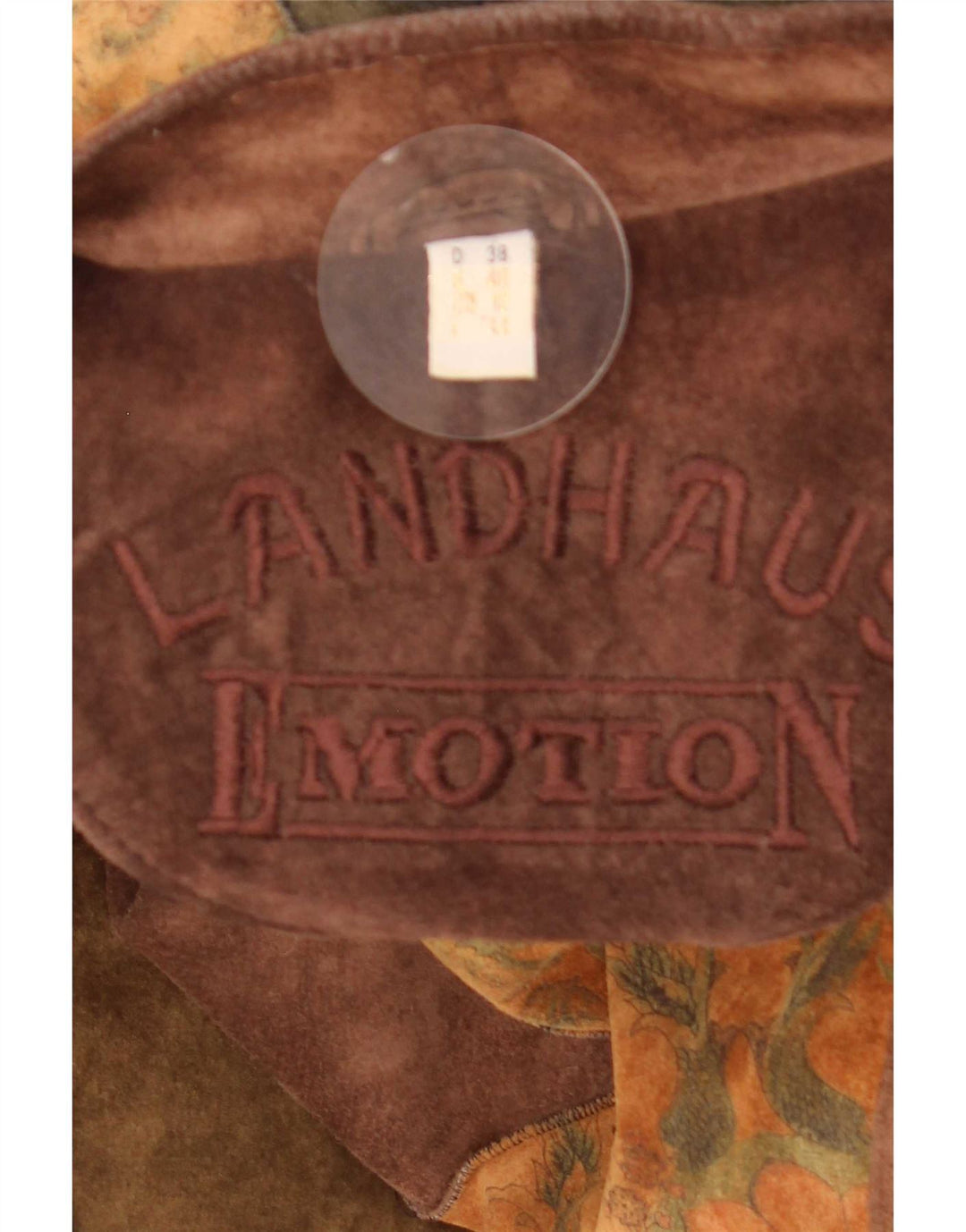 Landhaus Womens Loose Fit Suede Jacket UK 12 Medium Brown Patchwork Leather