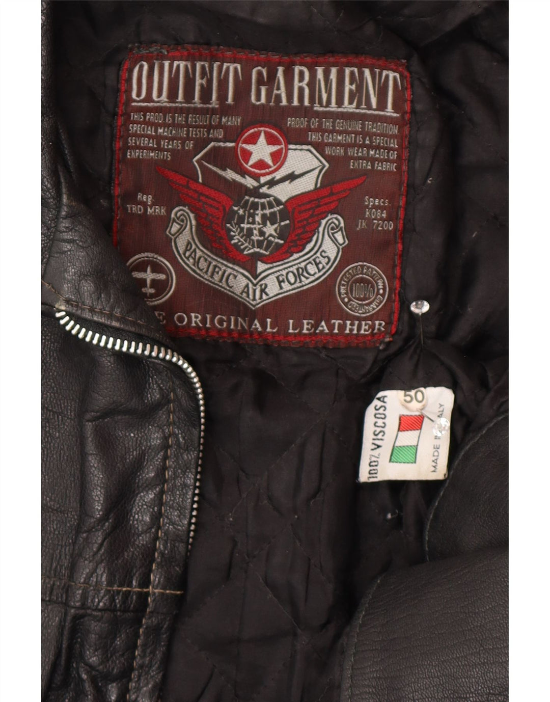 VINTAGE Mens Leather Jacket IT 50 Large Black Leather
