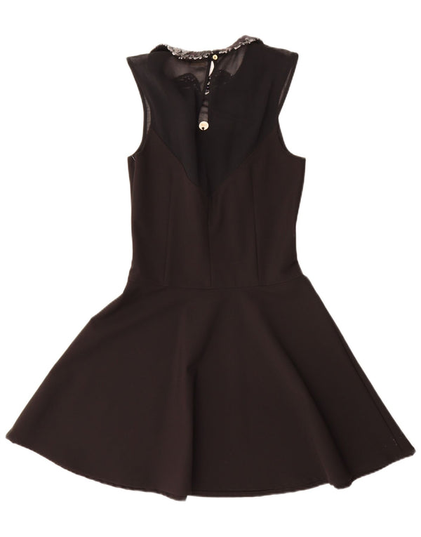 MET Womens Sleeveless Swing Dress UK 10 Small Black Polyester