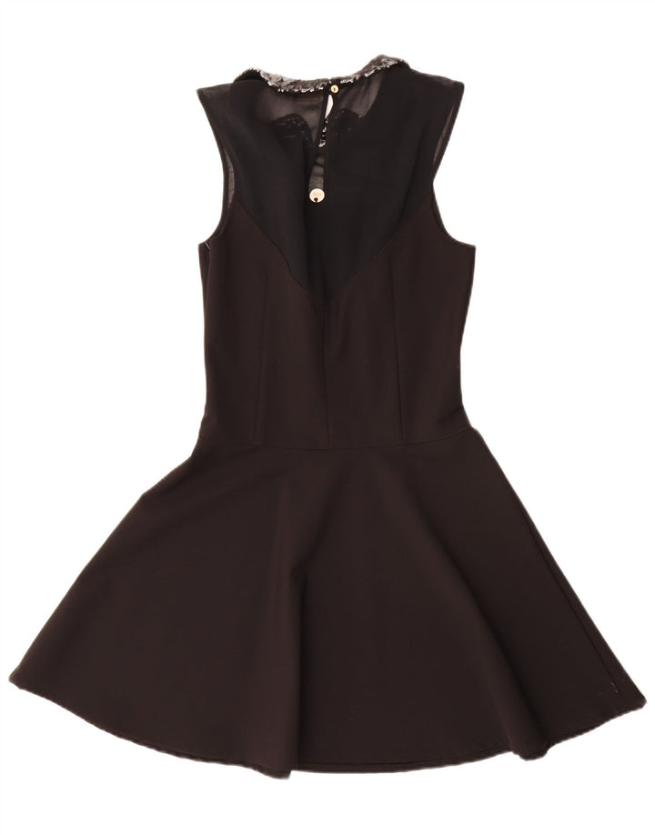 MET Womens Sleeveless Swing Dress UK 10 Small Black Polyester
