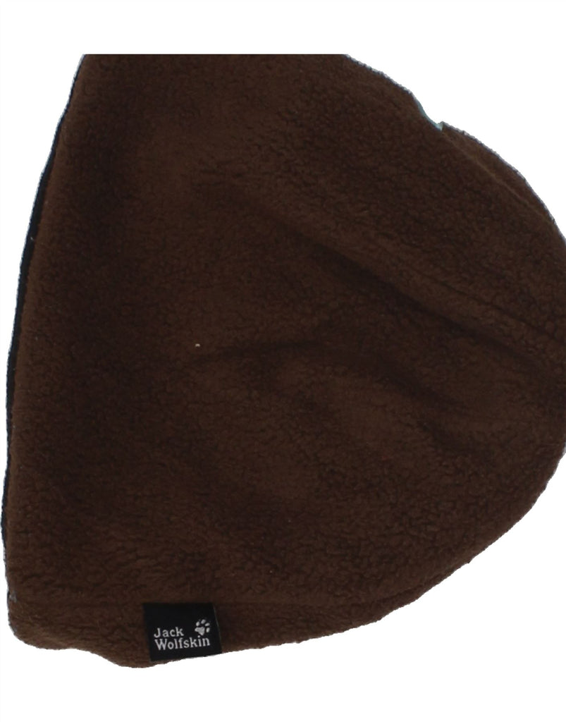 JACK WOLFSKIN Boys Graphic Fleece Beanie Hat One Size Brown Polyester | Vintage Jack Wolfskin | Thrift | Second-Hand Jack Wolfskin | Used Clothing | Messina Hembry 