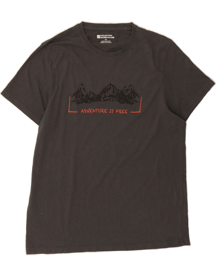 MOUNTAIN WAREHOUSE Mens Graphic T-Shirt Top Large Grey Cotton Vintage Mountain Warehouse and Second-Hand Mountain Warehouse from Messina Hembry 