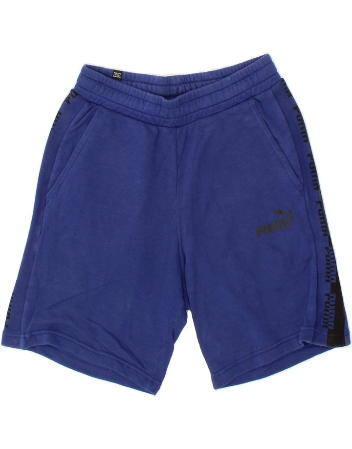 PUMA Mens Graphic Sport Shorts Small  Navy Blue Vintage Puma and Second-Hand Puma from Messina Hembry 