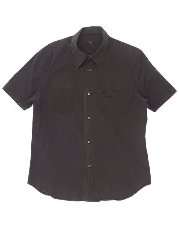 Calvin Klein Jeans Mens Short Sleeve Shirt XL Navy Blue