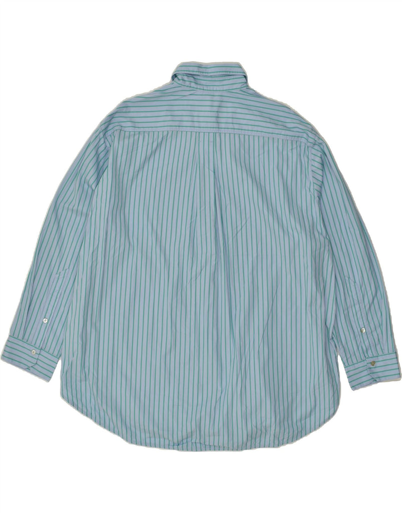 MASSIMO DUTTI Mens Shirt Large Blue Pinstripe Cotton | Vintage Massimo Dutti | Thrift | Second-Hand Massimo Dutti | Used Clothing | Messina Hembry 