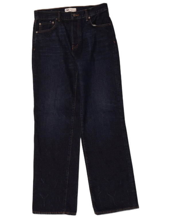 Zara Womens Straight Jeans EU 38 Small W28 L33 Navy Blue Cotton
