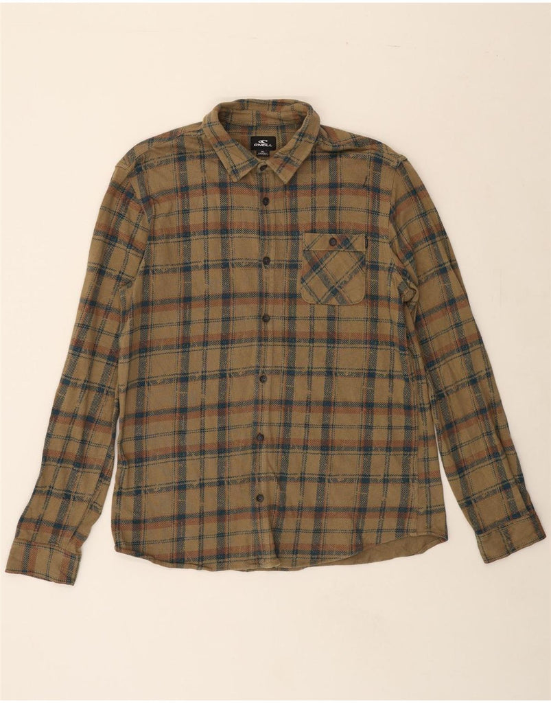 O'NEILL Mens Modern Fit Flannel Shirt XL Brown Check Cotton Vintage O'Neill and Second-Hand O'Neill from Messina Hembry 