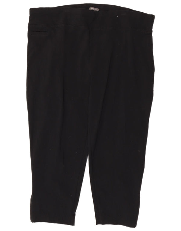 Marks & Spencer Womens Autograph Crop Leggings UK 26 5XL Black Viscose