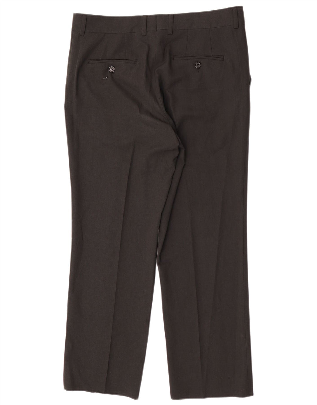 Zara Mens Straight Suit Trousers EU 44 Large W34 L27 Black Polyester