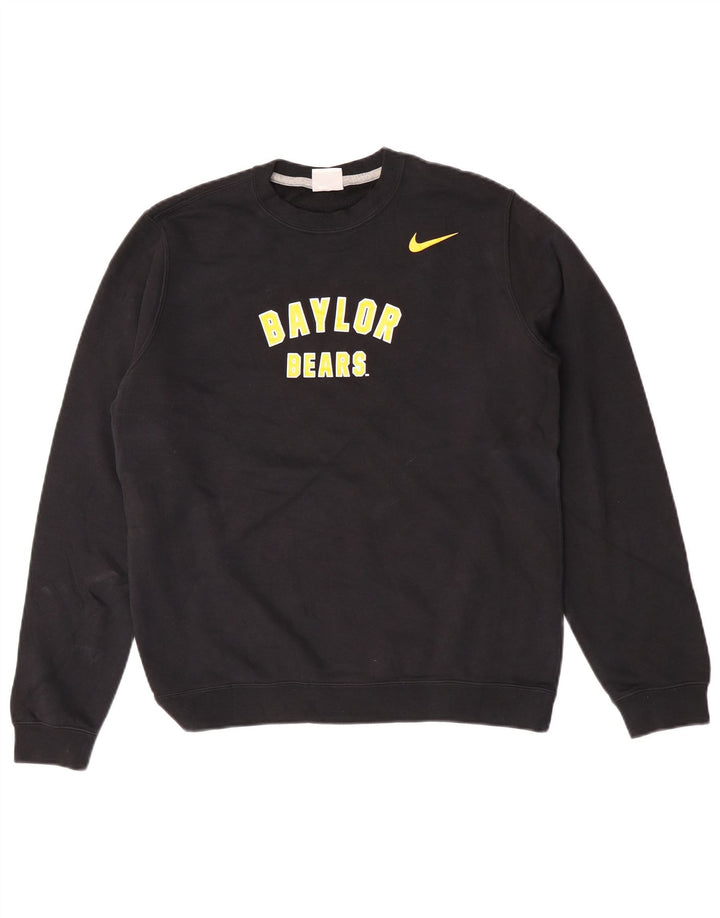 Nike Mens Baylor Bears Graphic Sweatshirt Jumper Small Black Cotton