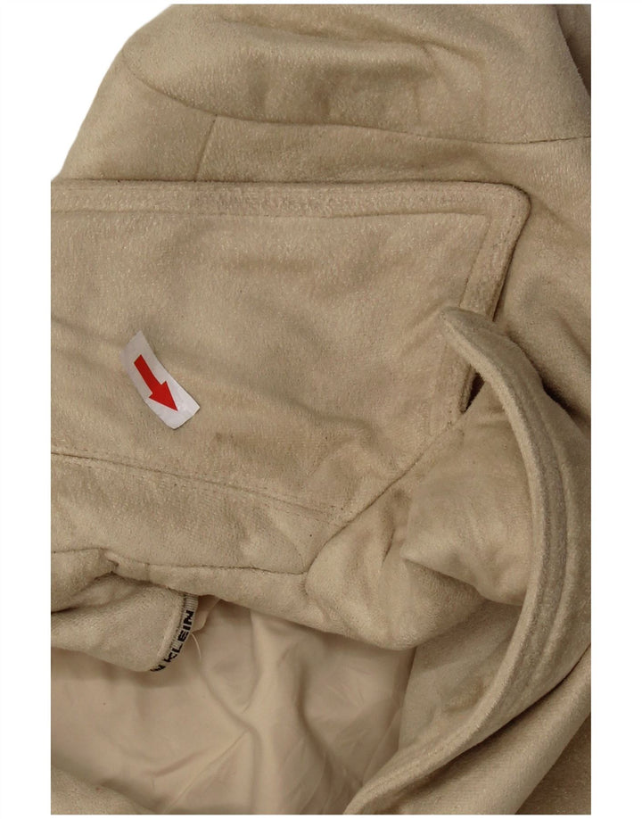 CALVIN KLEIN Womens 3 Button Blazer Jacket UK 16 Large Beige Polyester