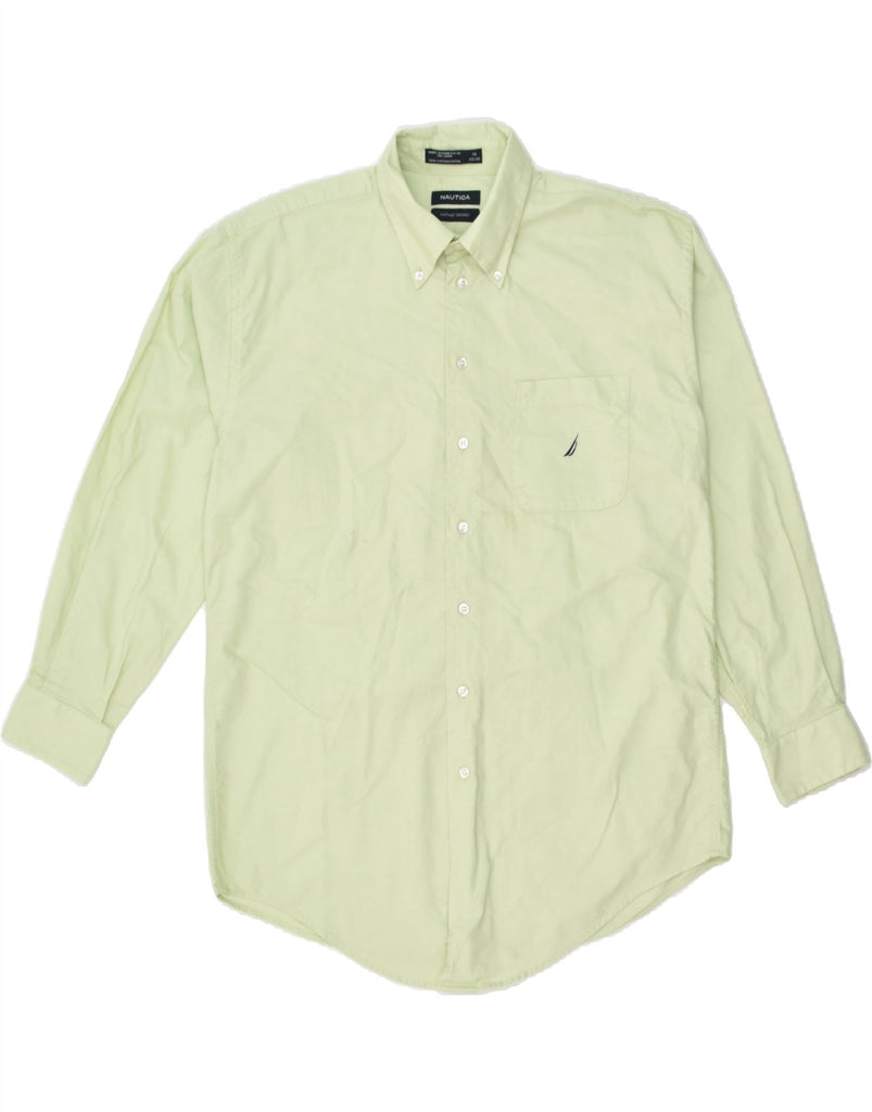 NAUTICA Mens Shirt Size 16 Large Green Cotton | Vintage Nautica | Thrift | Second-Hand Nautica | Used Clothing | Messina Hembry 