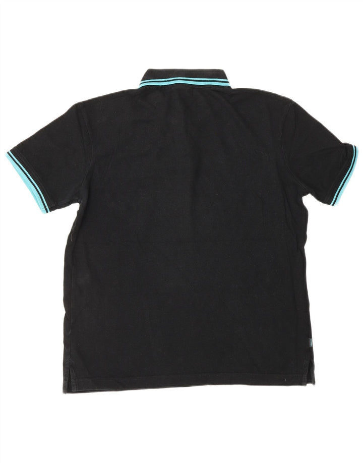 UMBRO Mens Polo Shirt Medium Black Cotton