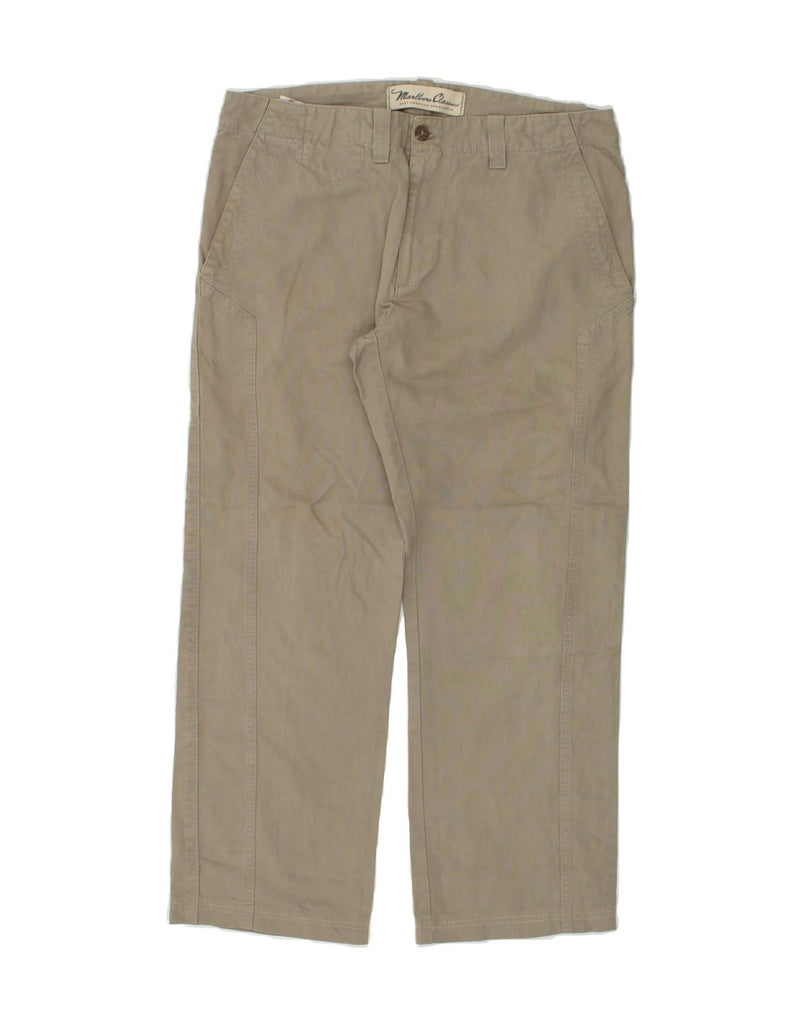 MARLBORO CLASSICS Womens Straight Chino Trousers W32 L26  Grey Cotton | Vintage Marlboro Classics | Thrift | Second-Hand Marlboro Classics | Used Clothing | Messina Hembry 