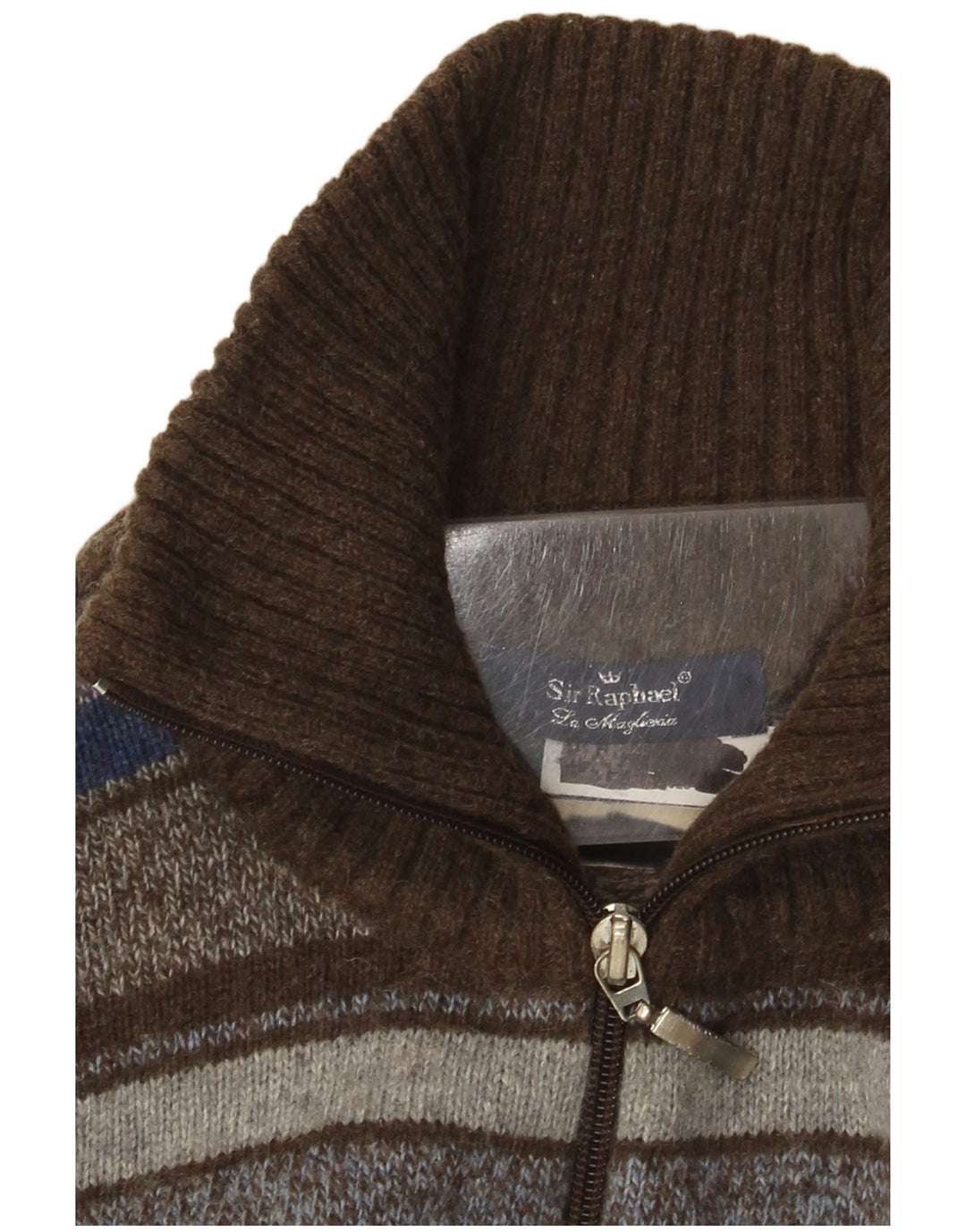 Vintage Mens Cardigan Sweater Medium Multicoloured Striped