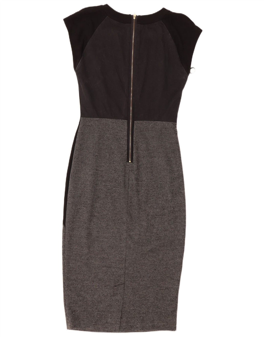 Ted Baker Womens Bodycon Dress Size 2 Small Black Colourblock Polyester