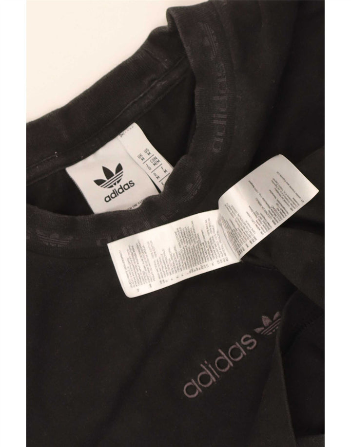 Adidas Mens Graphic T-Shirt Top Medium Black Cotton