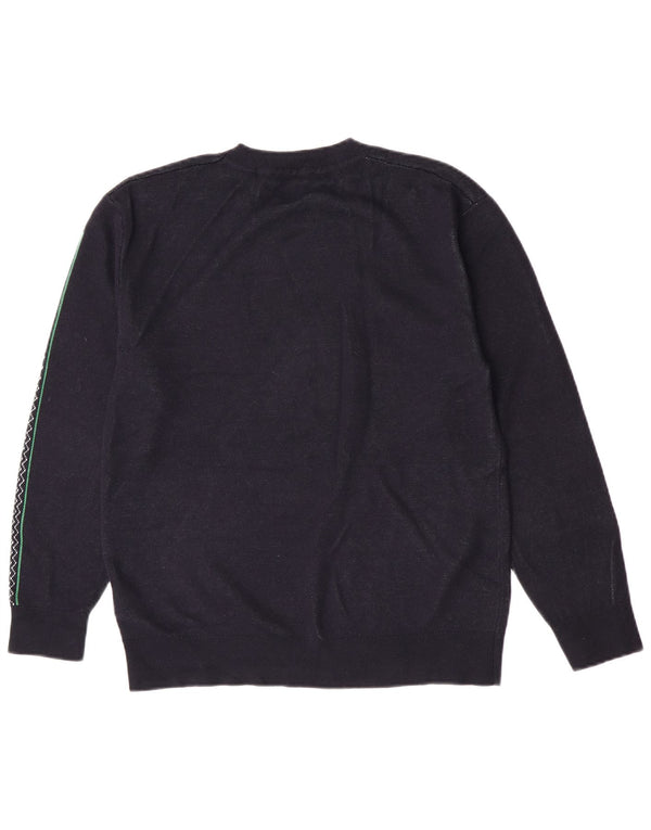 Tommy Hilfiger Mens Crew Neck Jumper Sweater Small Navy Blue Paisley