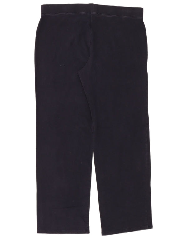 Marks & Spencer Womens Tracksuit Trousers UK 18 XL Navy Blue Cotton