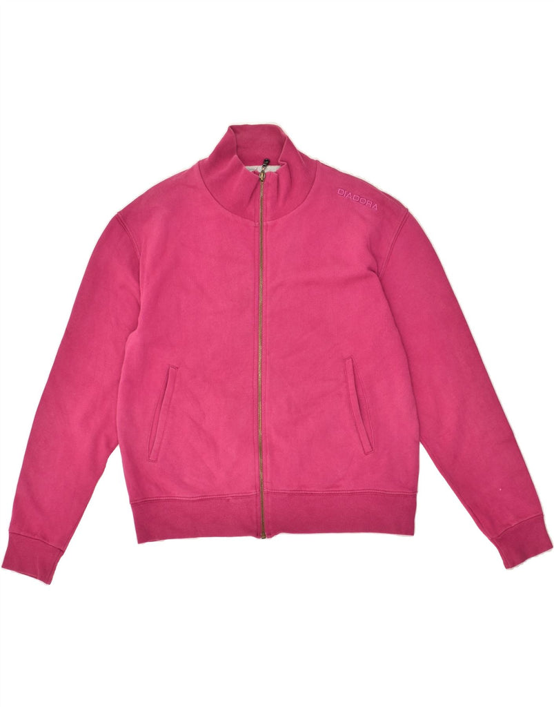 DIADORA Womens Tracksuit Top Jacket UK 16 Large Pink | Vintage Diadora | Thrift | Second-Hand Diadora | Used Clothing | Messina Hembry 