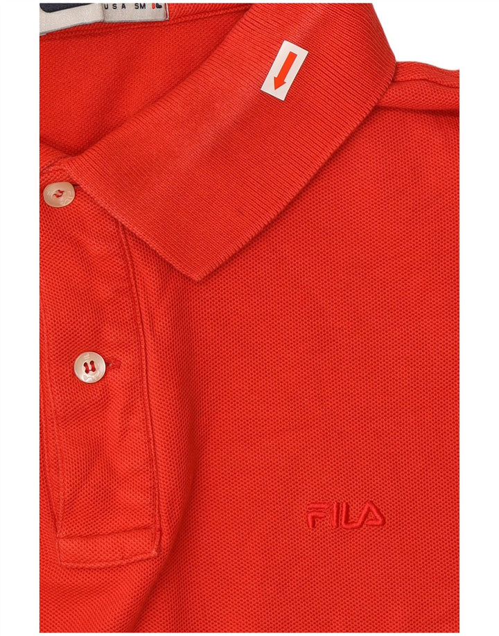 FILA Mens Polo Shirt IT 48 Medium Red