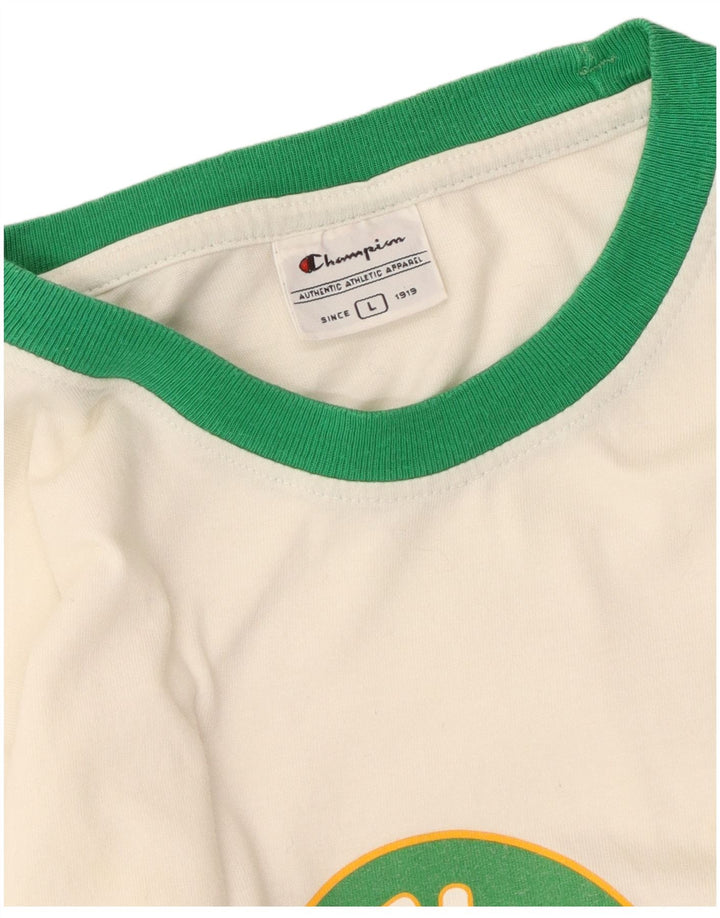 Champion Womens Celtics Graphic T-Shirt Top Large White