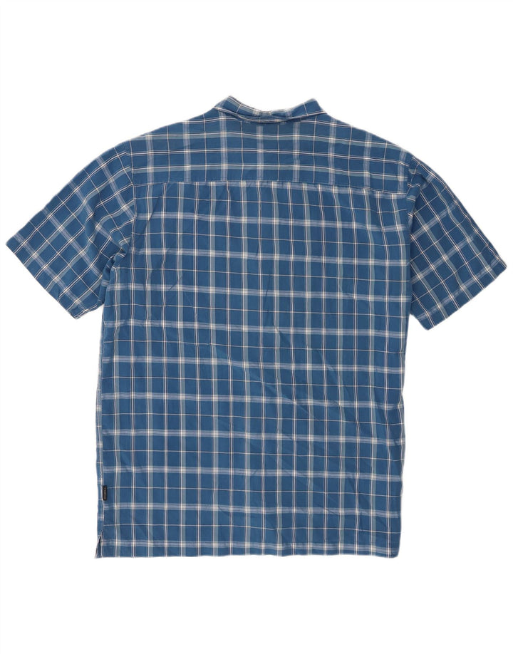 O'Neill Mens Short Sleeve Shirt Large Blue Check Rayon