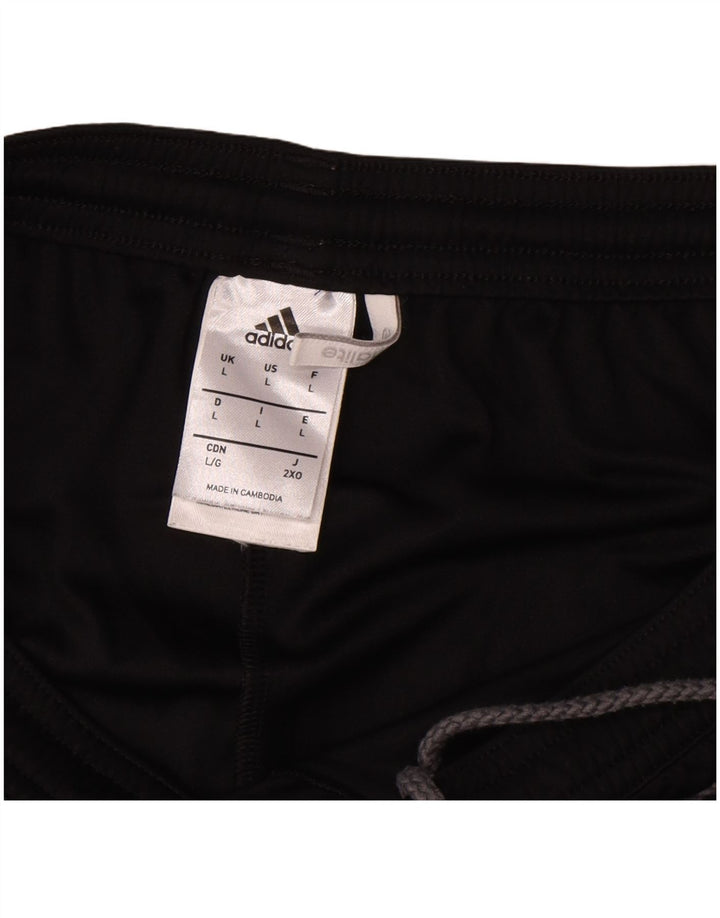 Adidas Mens Climalite Sport Shorts Large  Black Colourblock Polyester
