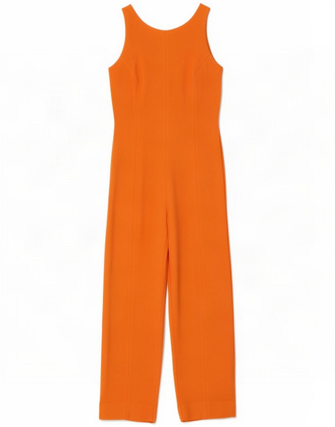 Vintage Womens Sleeveless Jumpsuit UK 12 Medium Orange Wool