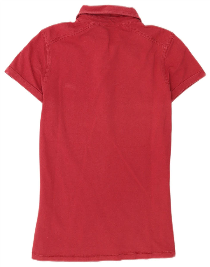 Napapijri Womens Geographic Shirt UK 12 Medium Red Cotton