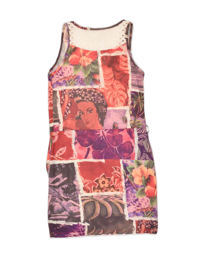 DESIGUAL Womens Sleeveless Shift Dress UK 12 Medium Multicoloured | Vintage Desigual | Thrift | Second-Hand Desigual | Used Clothing | Messina Hembry 