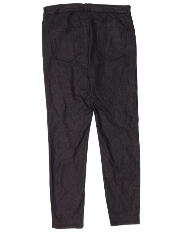 Marks & Spencer Womens Casual Trousers UK 16 Large W32 L28 Navy Blue