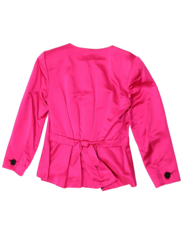 Vintage Womens 1 Button Blazer Jacket UK 10 Small Pink
