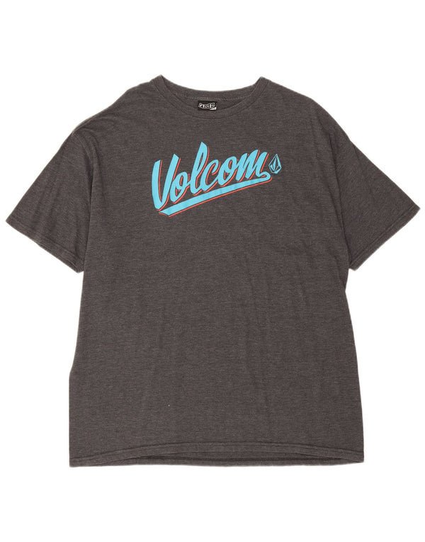 Volcom Mens Graphic T-Shirt Top XL Grey Flecked Cotton