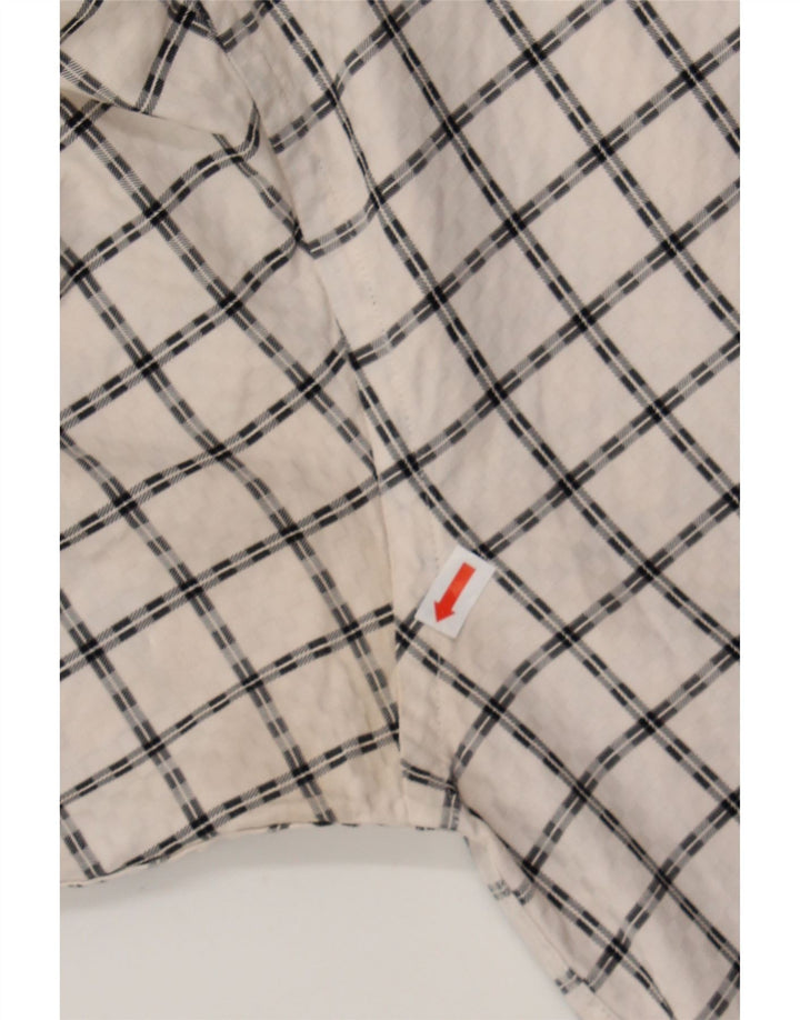 ROCCOBAROCCO Mens Shirt Size 16 1/2 Large White Check Vintage Roccobarocco and Second-Hand Roccobarocco from Messina Hembry 