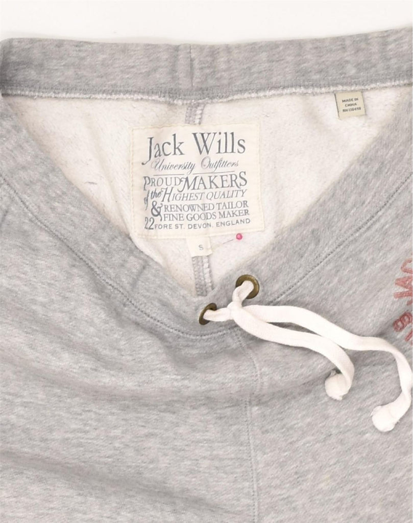 JACK WILLS Womens Tracksuit Trousers Joggers UK 10 Small Grey Cotton | Vintage Jack Wills | Thrift | Second-Hand Jack Wills | Used Clothing | Messina Hembry 