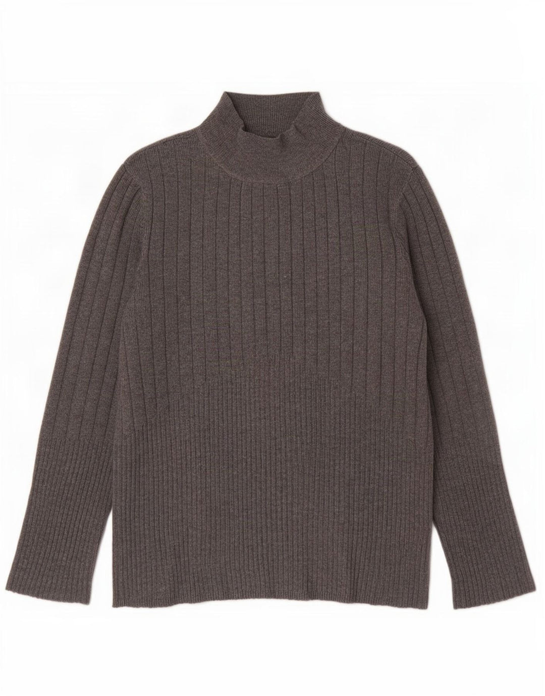 Marks & Spencer Womens Turtle Neck Jumper Sweater UK 12 Medium Grey Viscose
