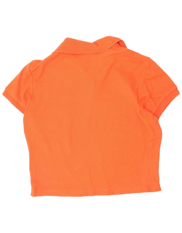 Fila Womens Crop Polo Shirt IT 44 Medium Orange