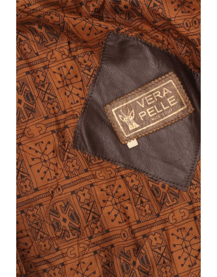 Vintage Mens Leather Jacket UK 38 Medium Brown