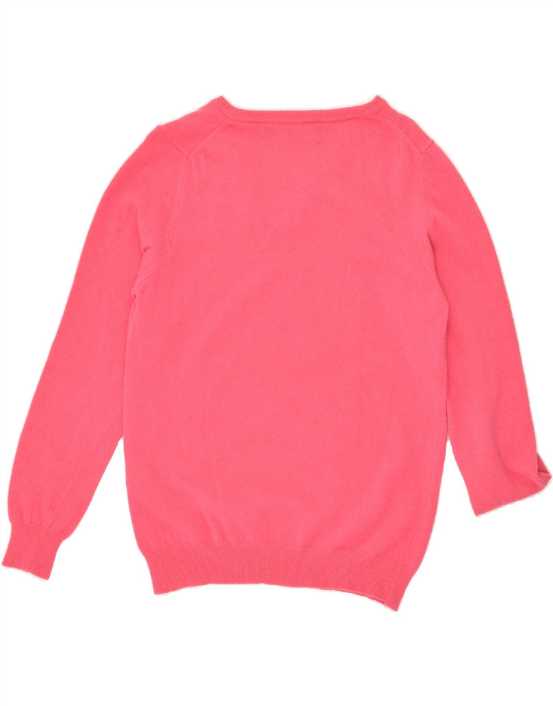 GANT Womens V-Neck Jumper Sweater UK 14 Large Pink Wool | Vintage Gant | Thrift | Second-Hand Gant | Used Clothing | Messina Hembry 
